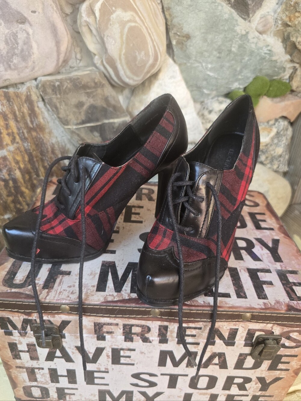 Statement Plaid Stiletto Heels – Edgy & Sophisticated - Picture 3 of 4